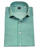 Fedeli camisa Sean Panamino estampado rayas verdes y blancas
