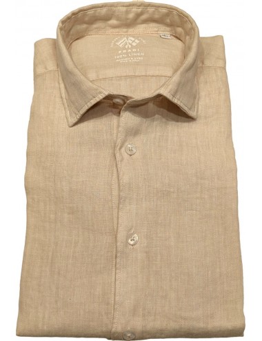 FRADI camisa manga larga lino beige arena