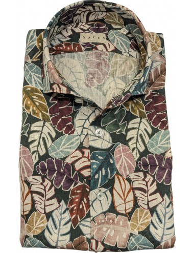 XACUS Camisa estampada floral en lino| Almirante Seis Madrid