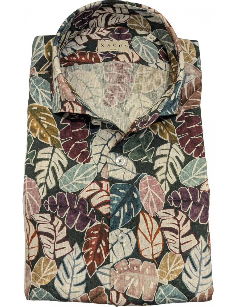 XACUS Camisa estampada floral en lino| Almirante Seis Madrid