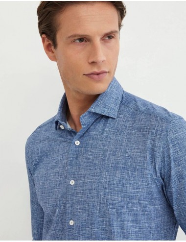 Camisa active  texturizado azul Xacus | Almirante Seis Madrid oficial 2