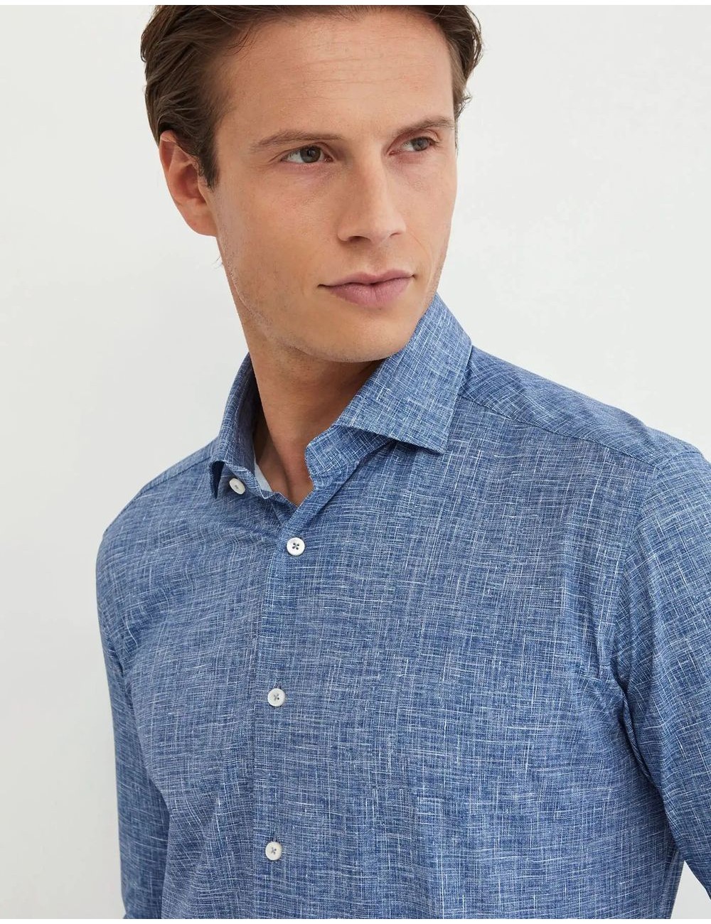 Camisa active  texturizado azul Xacus | Almirante Seis Madrid oficial
