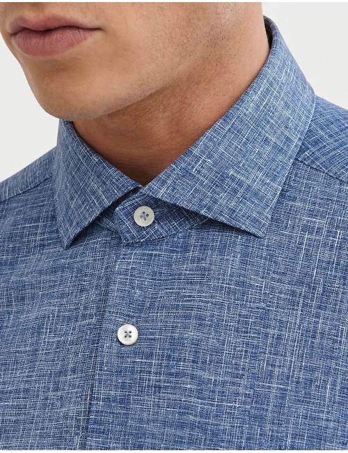 Camisa active  texturizado azul Xacus | Almirante Seis Madrid oficial