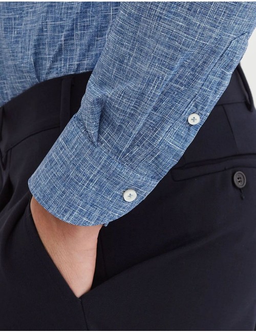 Camisa active  texturizado azul Xacus | Almirante Seis Madrid oficial
