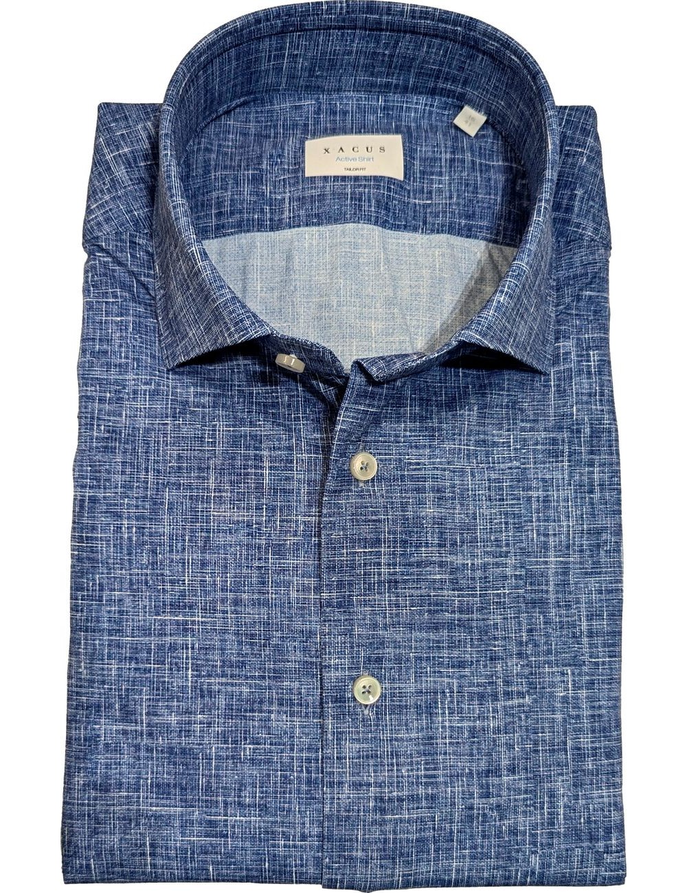 Camisa active  texturizado azul Xacus | Almirante Seis Madrid oficial