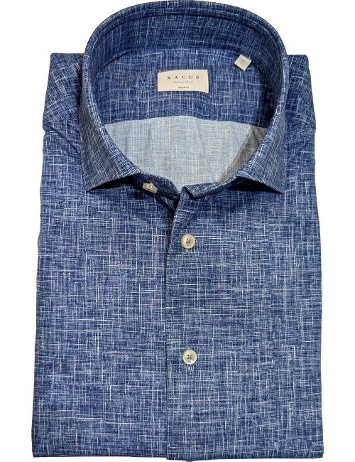 Camisa active  texturizado azul Xacus | Almirante Seis Madrid oficial