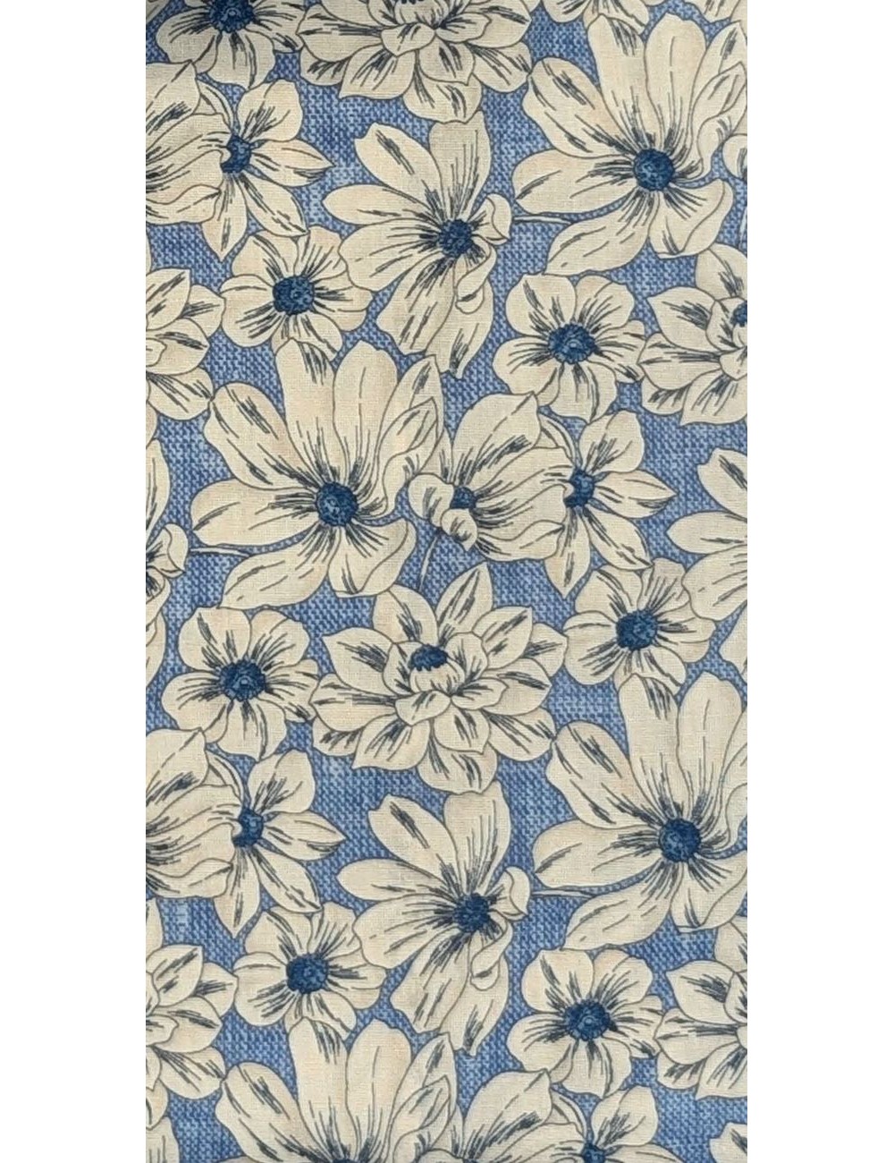 Mazzarelli camisa estampada floral manga larga Green Stone azul claro