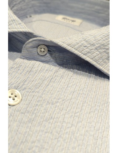 Giangi camisa seersuker azul tormenta | Almirante Seis tienda oficial 2