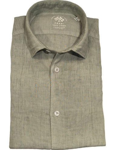FRADI camisa manga larga lino verde