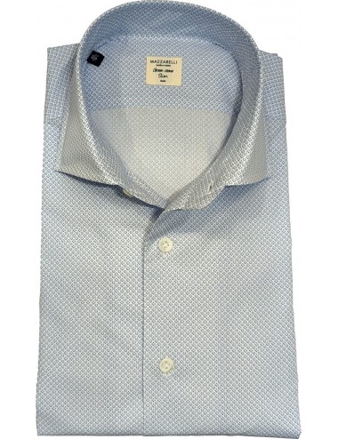 Camisa Mazzarelli micro dibujo azul claro | Almirante Seis Madrid