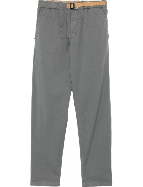 WHITE SAND pantalon Robert slim gris popelín algodón