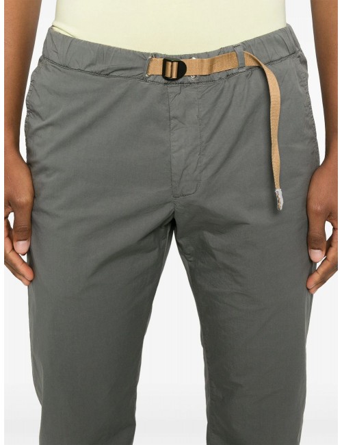 WHITE SAND pantalon Robert slim gris popelín algodón