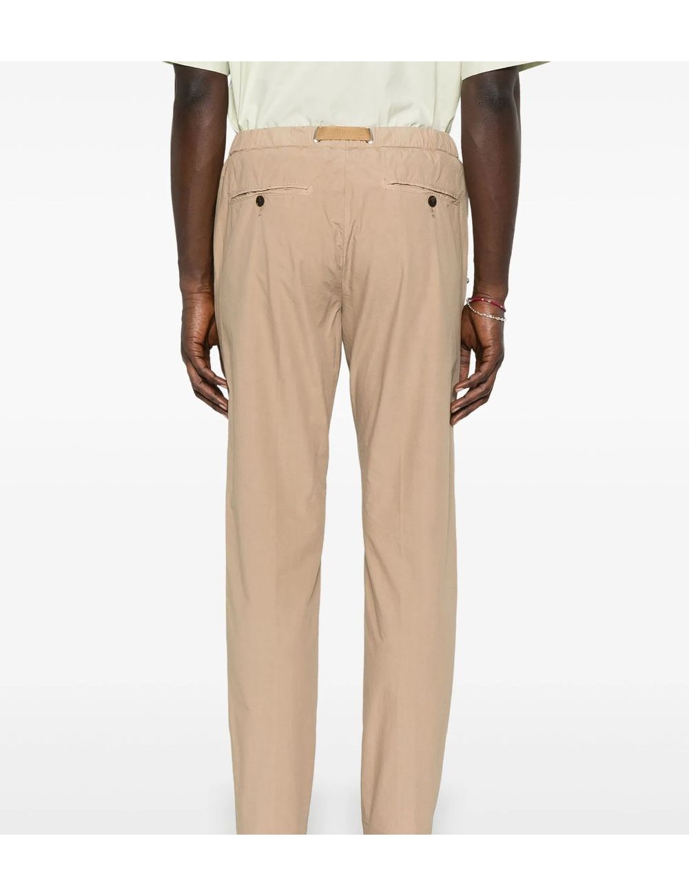 WHITE SAND pantalon Robert slim beige arena popelín de algodón