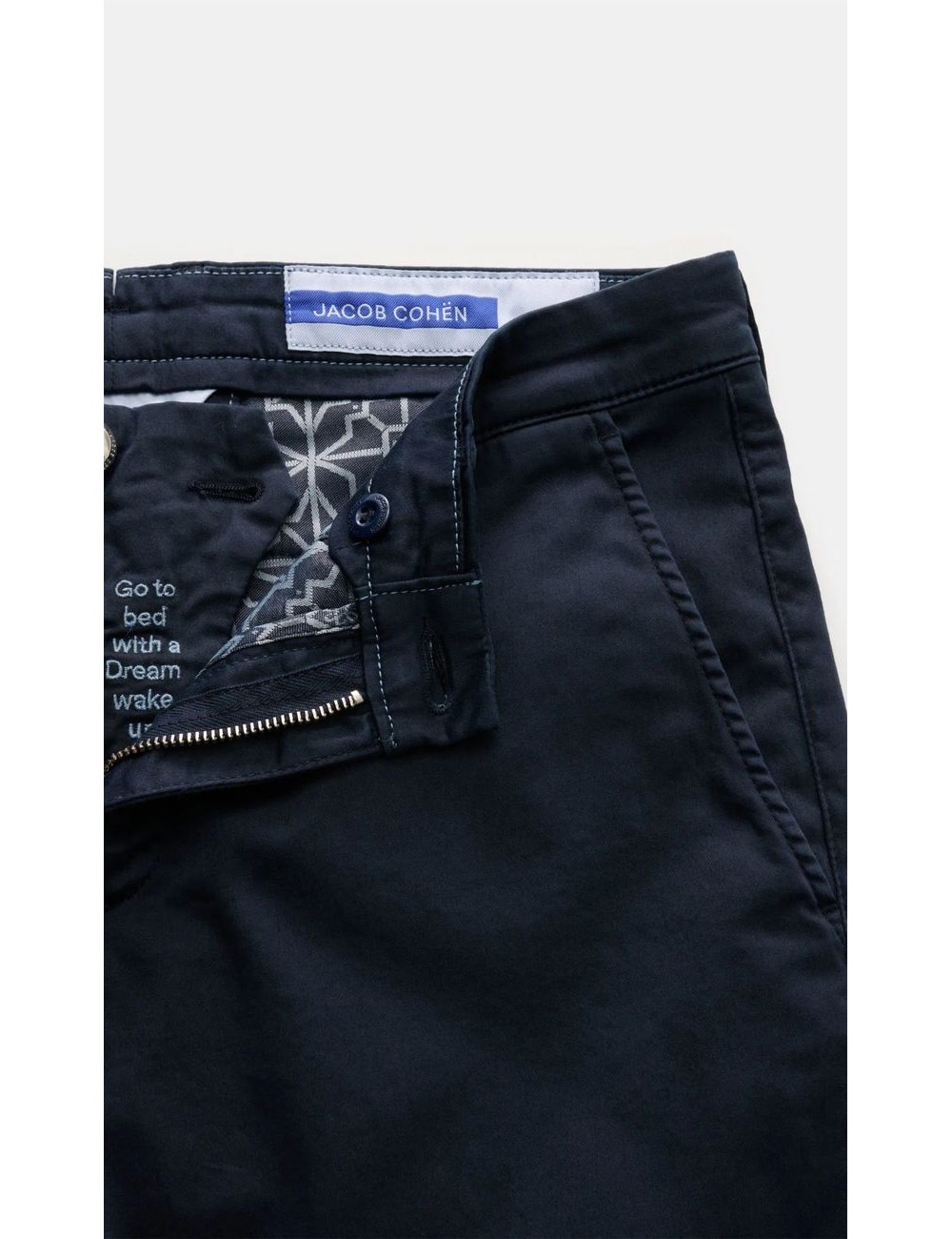 Jacob Cohën pantalon chino Bobby gabardina azul marino