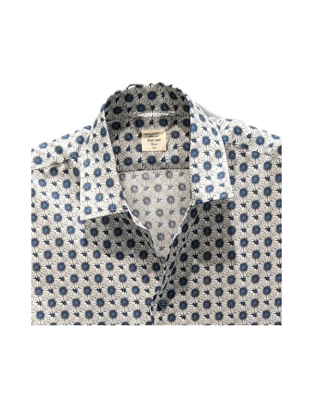 Camisa algodón 100%  Mazzarelli estampado margaritas en Almirante Seis