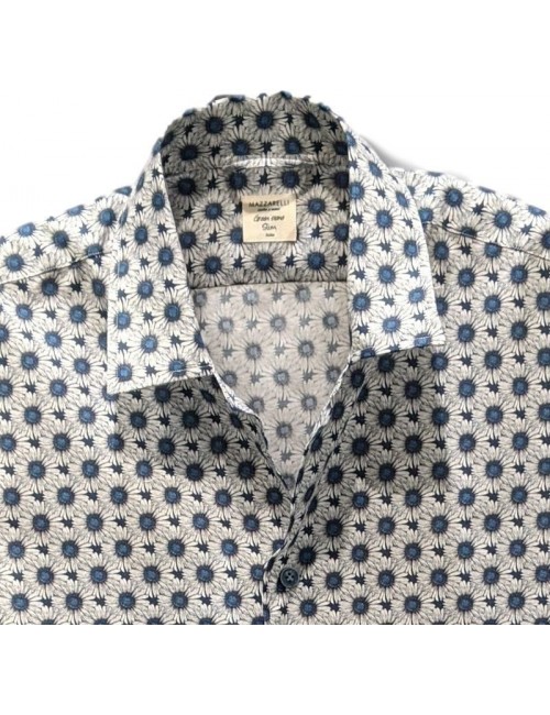 Camisa algodón 100%  Mazzarelli estampado margaritas en Almirante Seis