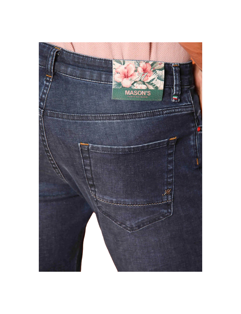MASON'S vaquero Harris lavado oscuro estampado interior floral