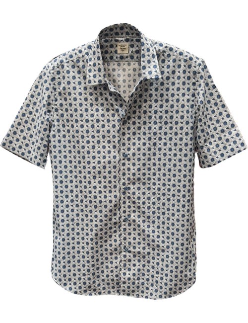 Camisa algodón 100%  Mazzarelli estampado margaritas en Almirante Seis