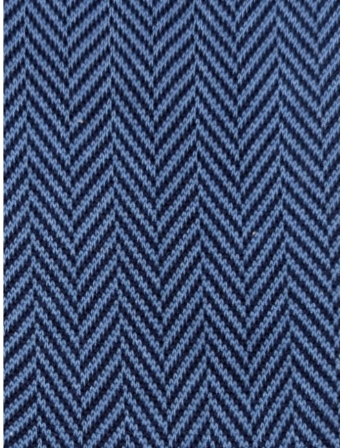 Alto Milano calcetín Darius espigas bicolor azul | Ego Madrid
