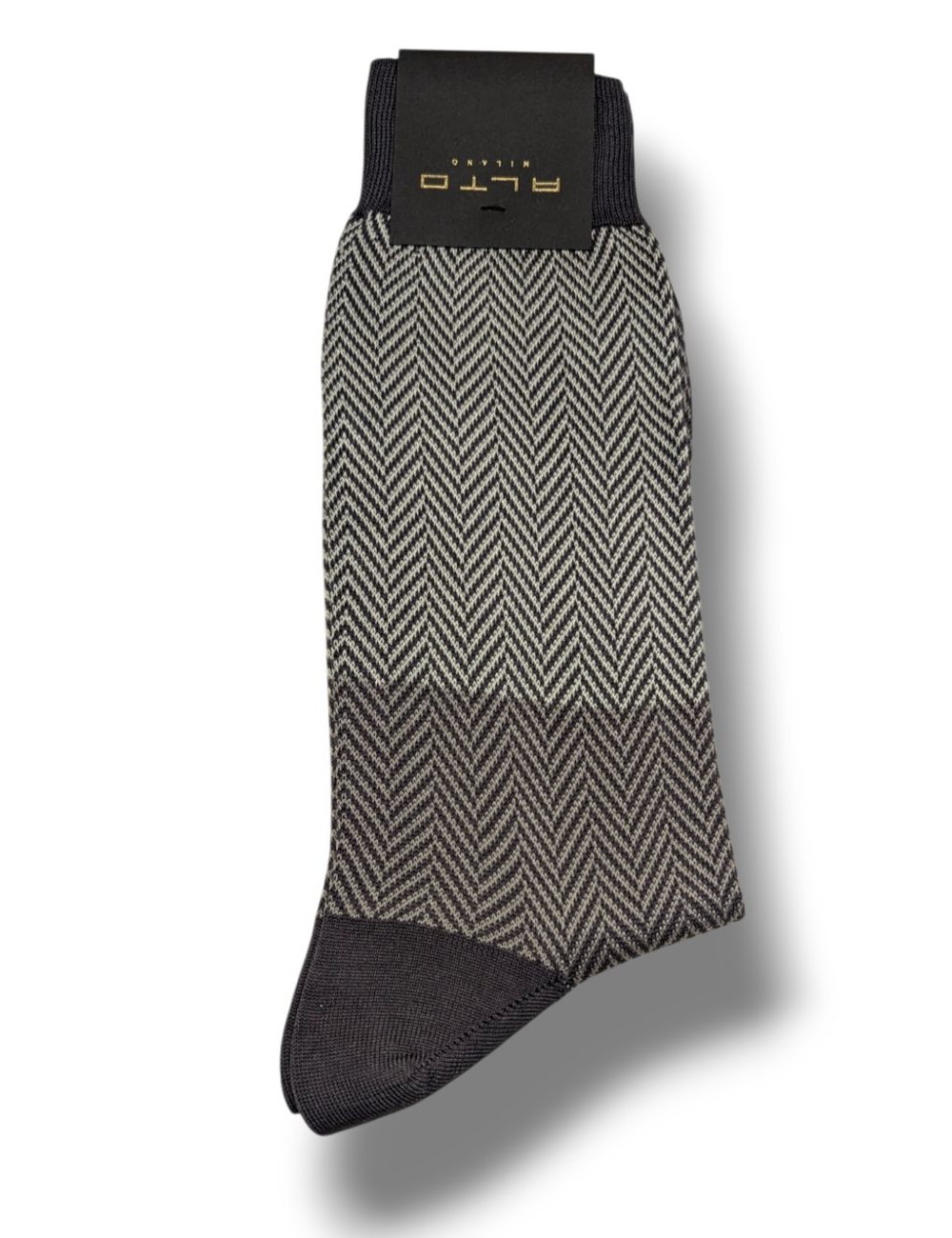 Alto Milano calcetín Timo espiga bicolor gris | Ego Madrid