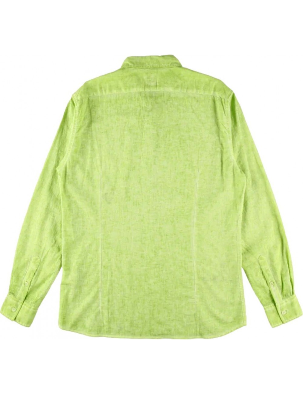 BoB camisa verde algodón lino con bordados pintado con aerógrafo