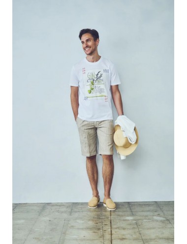 BOB Camiseta cocktail blanca manga corta 2