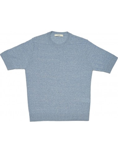 MASQ camiseta jersey en manga corta azul cielo lino algodón | Ego Madrid