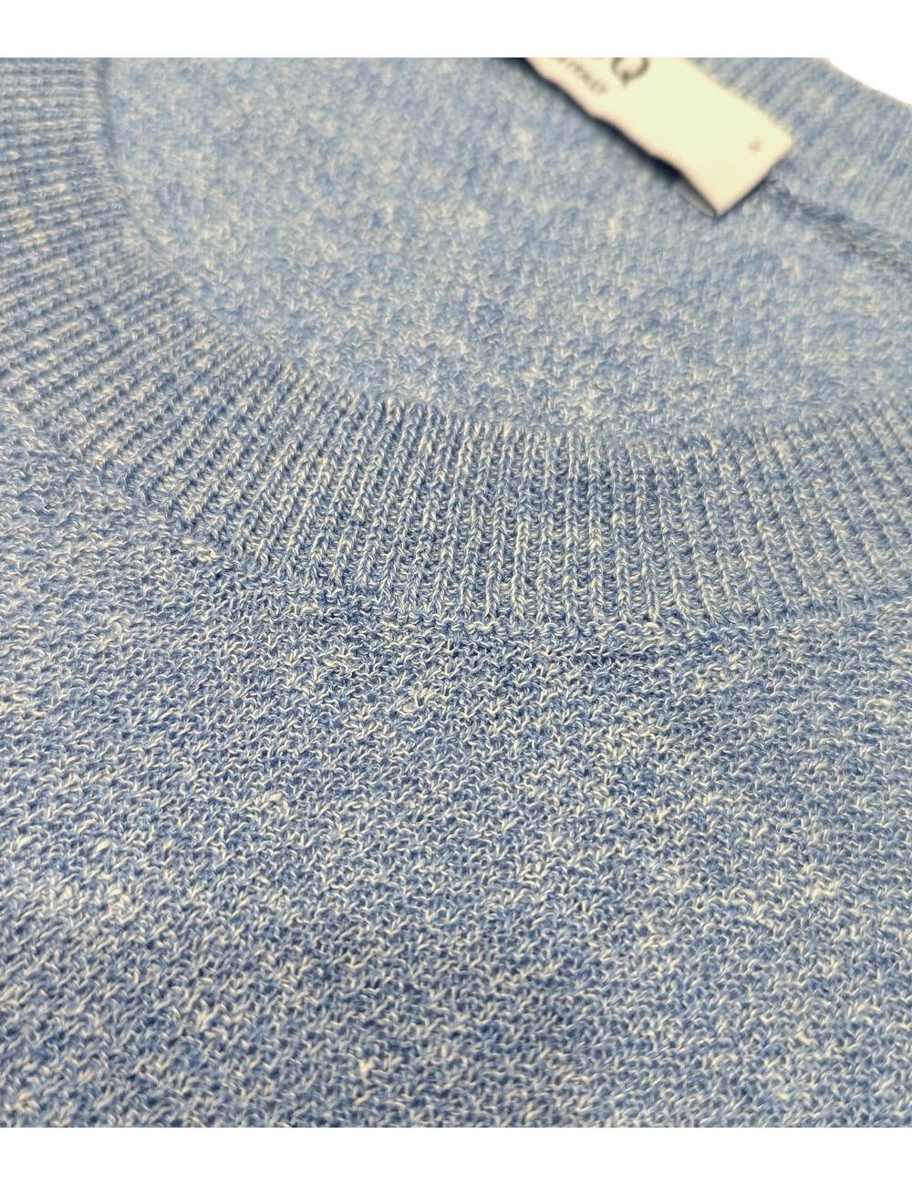 MASQ camiseta jersey en manga corta azul cielo lino algodón | Ego Madrid