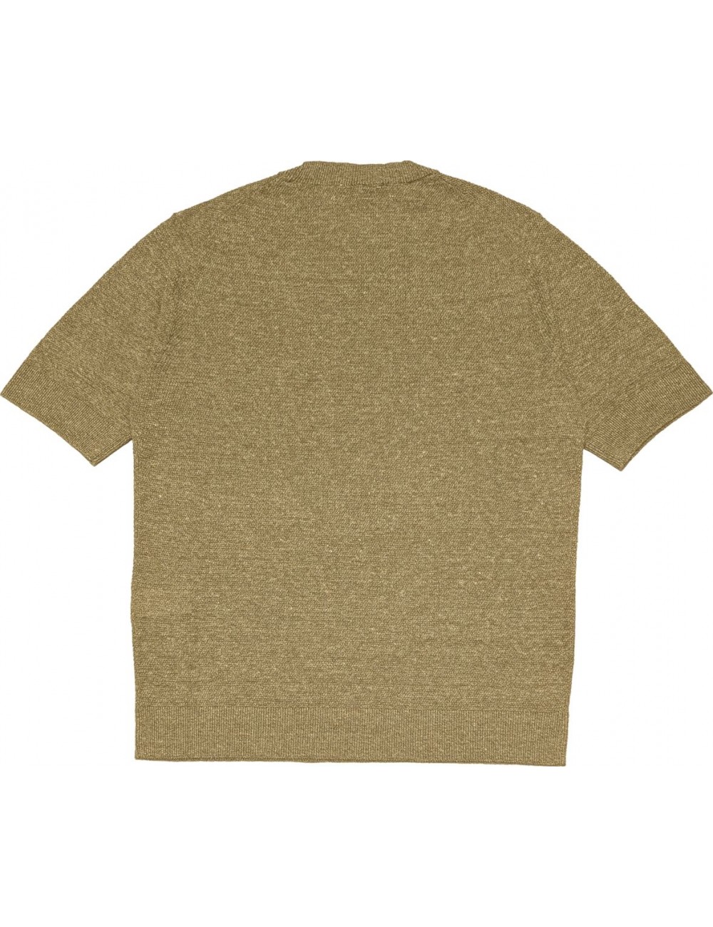 MASQ camiseta jersey en manga corta verde tejido lino algodón