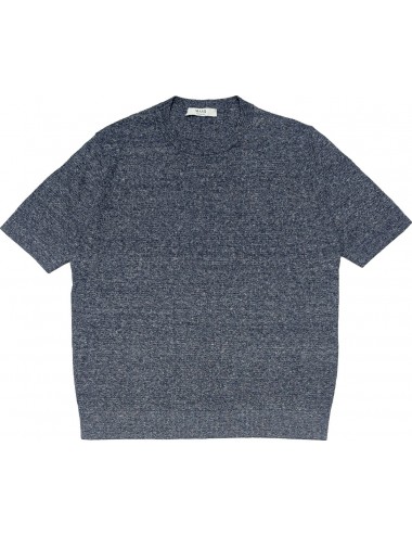 MASQ camiseta jersey en manga corta de lino azul marino  | Ego Madrid