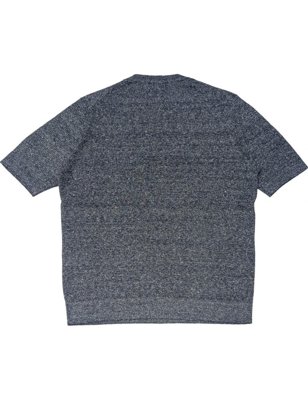 MASQ camiseta jersey en manga corta de lino azul marino  | Ego Madrid