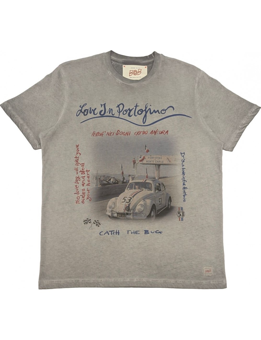 BoB camiseta gris manga corta Love in Portofino