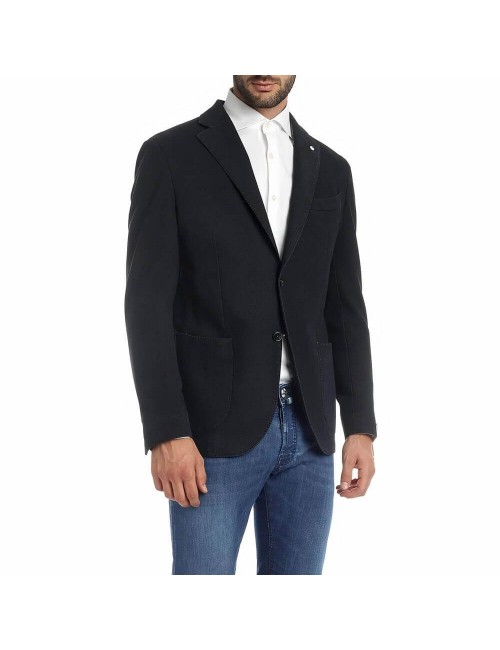 Americana LBM 1911 para hombre azul falso liso | Almirante Seis