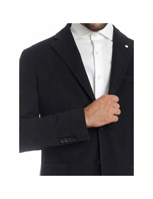 Americana LBM 1911 para hombre azul falso liso | Almirante Seis