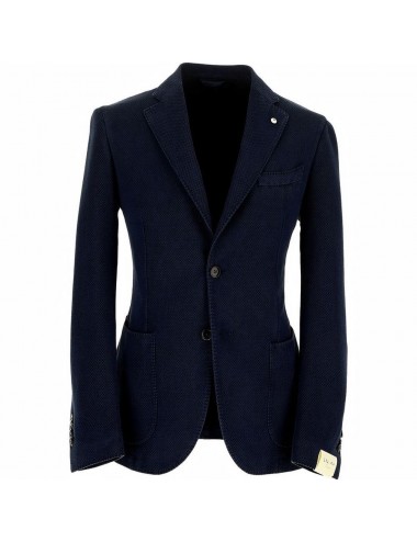 Americana LBM 1911 para hombre azul falso liso | Almirante Seis