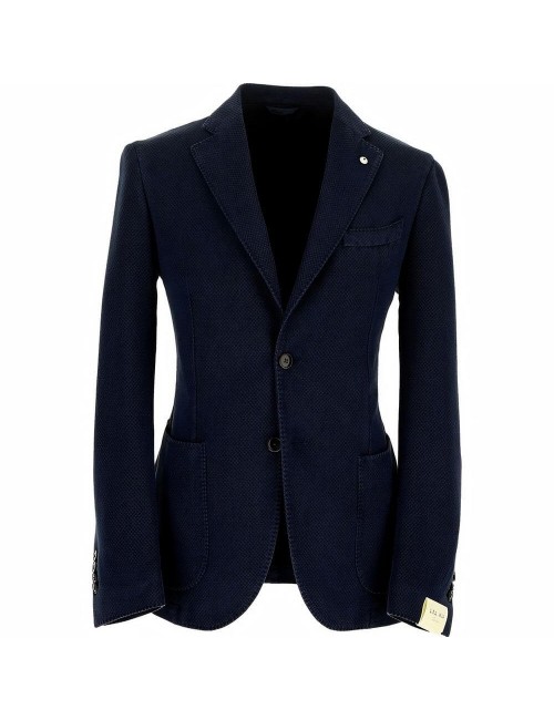 Americana LBM 1911 para hombre azul falso liso | Almirante Seis