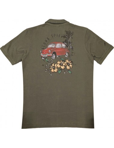 Polo manga corta verde selva doble estampado Bob | Ego Madrid 2