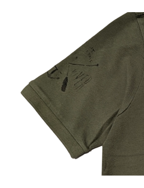 Polo manga corta verde selva doble estampado Bob | Ego Madrid
