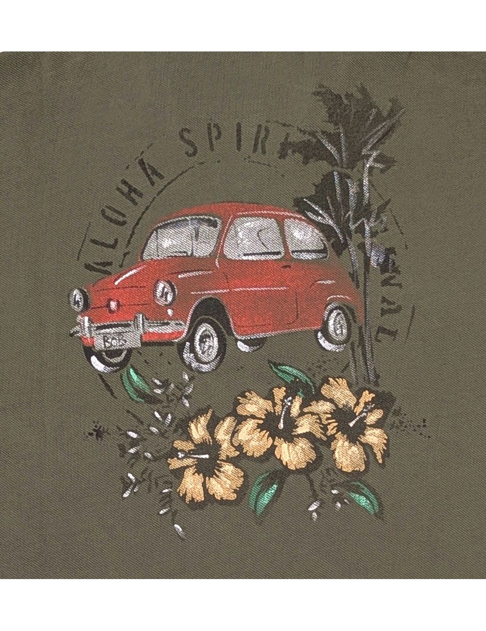 Polo manga corta verde selva doble estampado Bob | Ego Madrid