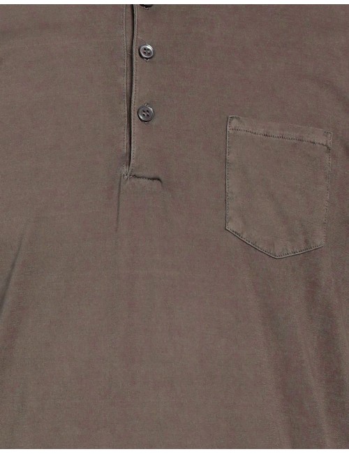 Arovescio polo Ice Cotton extarfino marrón leño
