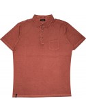 Arovescio polo Ice Cotton extarfino rojo ladrillo