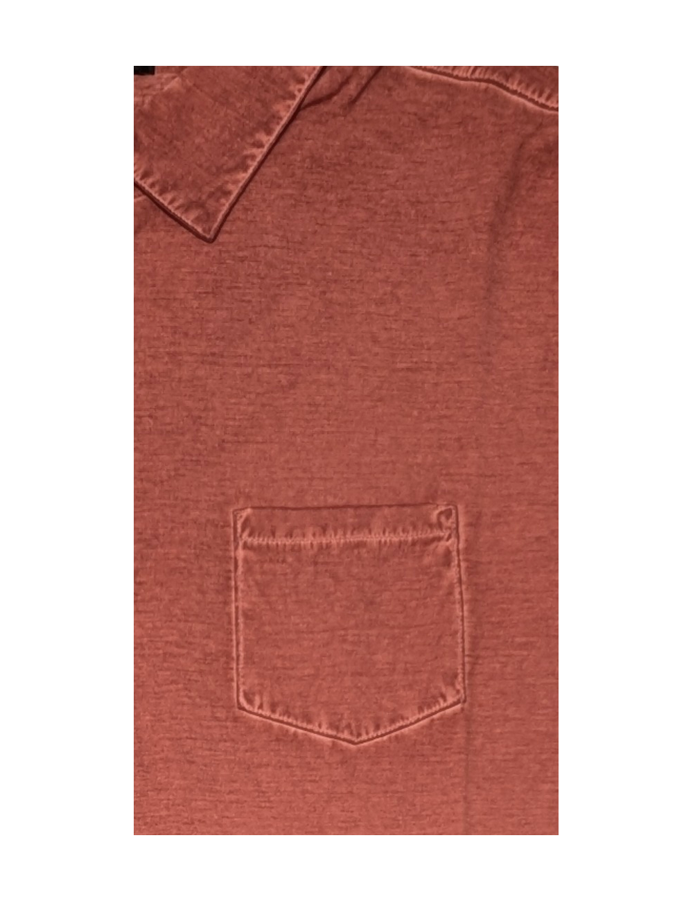Arovescio polo Ice Cotton extarfino rojo ladrillo