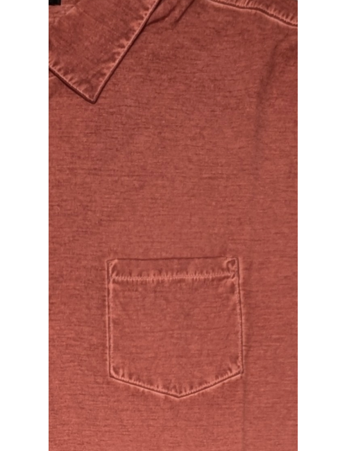 Arovescio polo Ice Cotton extarfino rojo ladrillo