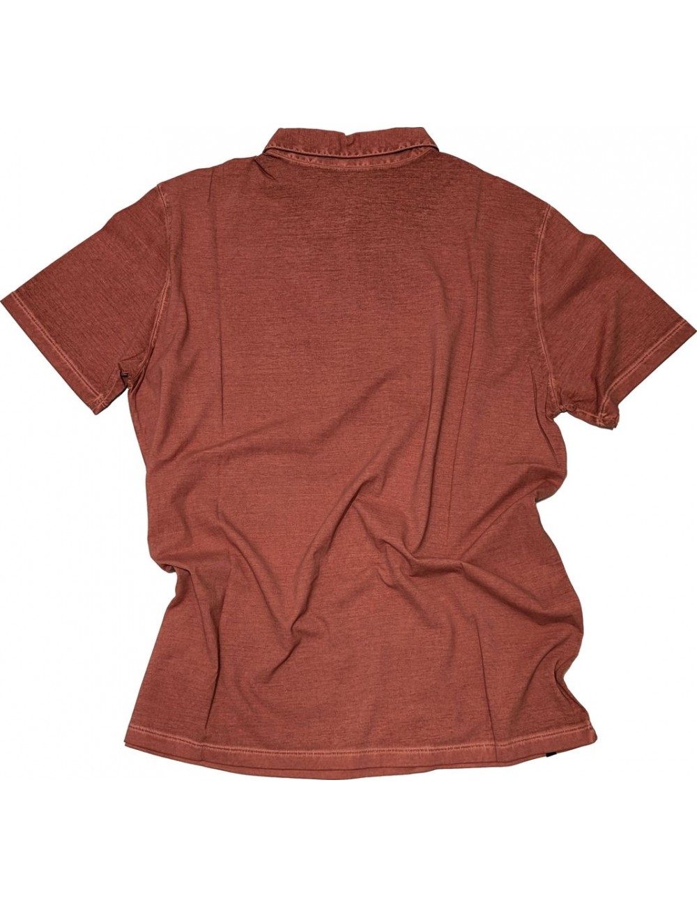 Arovescio polo Ice Cotton extarfino rojo ladrillo