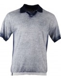 Arovescio polo reversible azul dye air brush