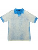 Arovescio polo reversible azul scuba dye air brush