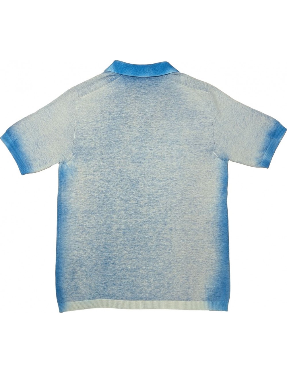 Arovescio polo reversible azul scuba dye air brush | Ego Madrid