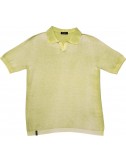 Arovescio polo reversible amarillo lima dye air brush