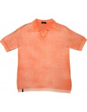 Arovescio polo reversible naranja coral dye air brush