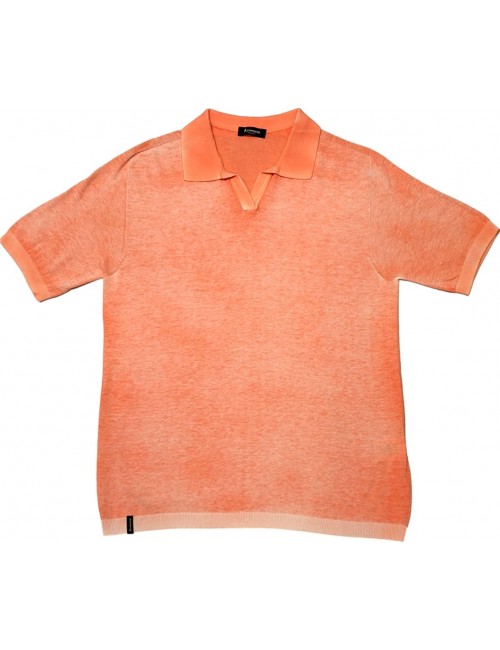 Arovescio polo reversible naranja coral dye air brush | Ego Madrid